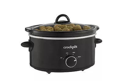 NEW Crock-Pot 4 Quart Manual Slow Cooker Black • $26.96