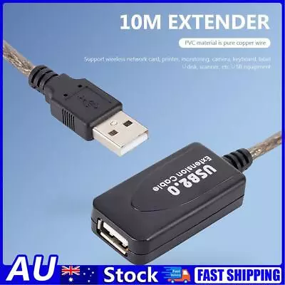 10m USB 2.0 Extension Repeater Cable A Male To A Female Cord With Signal Booster • $14.09