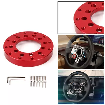 70MM CNC Steering Wheel Adapter Plate＋Hex Wrench＋Screw For Logitech G25 G27 G920 • $27.85