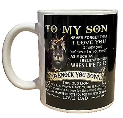 Gifts For Son From Dad To My Son Mug For Son Loving Fathers Gifts For Christmas • £9.55