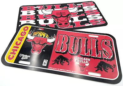 VTG Chicago Bulls License Plates 1990s Michael Jordan Era 12 X6  Plastic Novelty • $8.08