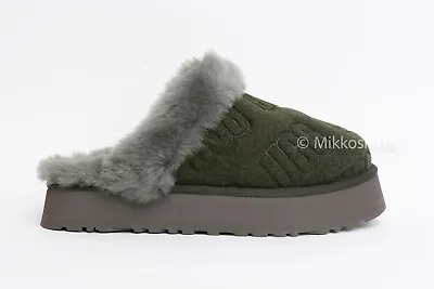 US Size 8 - UGG Women's DISQUETTE FELTED Textile Upper Suede Collar Forest Night • $97