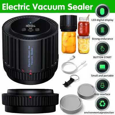 Electric Mason Jar Vacuum Sealer Kit For Wide Mouth And Regular Mouth Mason Jars • $20.88