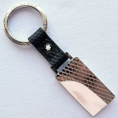 BMW By Montblanc 5 6 7 8 Series Sport Accessory Luxury Leather Steel Key Chain • $343.20