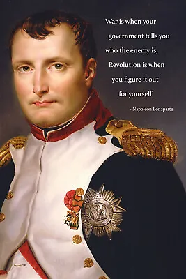 Napoleon Bonaparte Quote - War Is When... Poster Print Art Photo Art Of War • £51