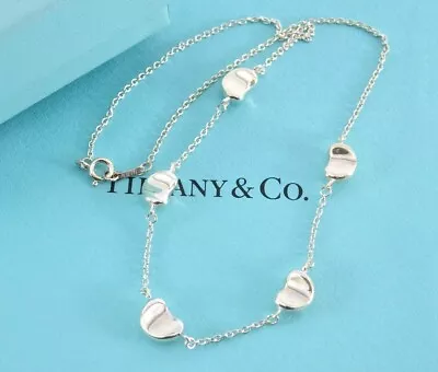 Tiffany & Co. 5-rows Bean PERETTI Necklace Sterling Silver925 10.0g W/Box 113154 • $310.82