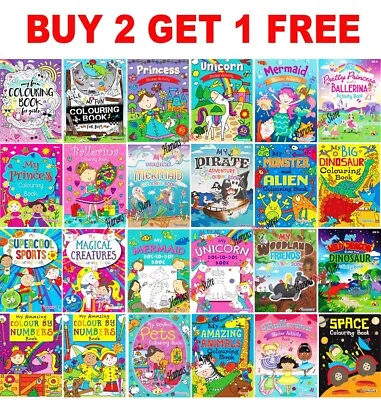 £2.49 • Buy Kids Children Colouring Books Book Fun Activity Dinosaurs Unicorns LEARNING 3+