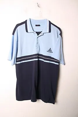 Le Coq Sportif Mens Vintage Polo Shirt - Blue - Size L Large (x-j5) • £9.99