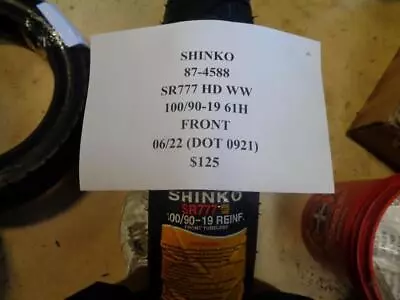 1 New Front Motorcycle Tire Shinko Sr777 Hd Ww 100 90 19 61h 87-4588 • $98.56