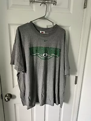 Vintage NIKE Y2K Michigan State University Spartans Football Gray T-Shirt 2XL • $10.34