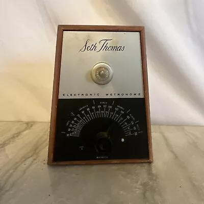 Vintage Seth Thomas Electronic Metronome Wood Grain With Light Pulse • $0.99