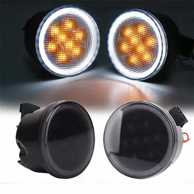 Amber LED Turn Signal Light Lamp W/ Daytime Running Light For Jeep Wrangler JK • $25.95