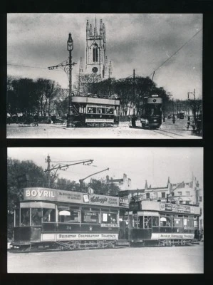 £18 • Buy BRIGHTON C1910 STREETS + TRAMS...2 PHOTOS
