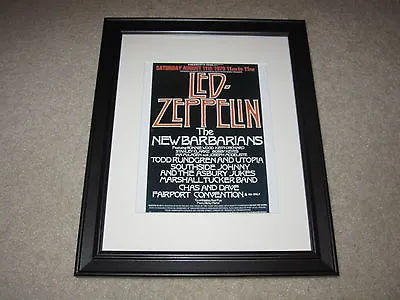 $39.99 • Buy Framed Led Zeppelin Concert Mini Poster, 1979 Knebworth 14 X16.5  RARE!