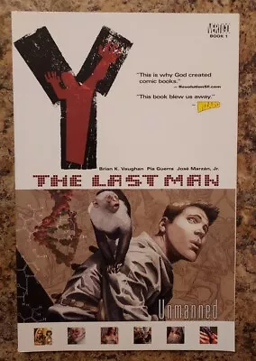 Y The Last Man Volume 1 Unmanned Vertigo DC TPB Brian K Vaughan & Pia Guerra • $10