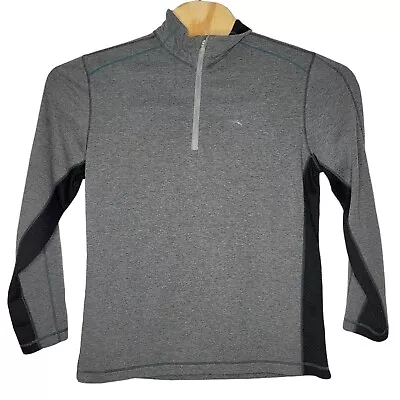 Tommy Bahama Island Zone Small Gray Quarter Zip Pullover Men's Sweatshirt • $29.99