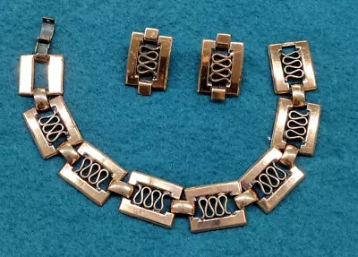 Renior  Matisse Copper Bracelet And Matching Earrings • $29.99