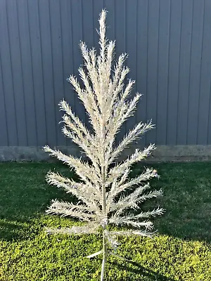 VINTAGE 6ft Sparkler DELUXE SILVER ALUMINUM CHRISTMAS TREE 61 BRANCHES OE Box • $375