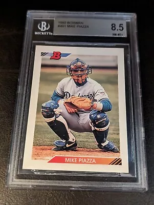 1992 Bowman Mike Piazza #461 Dodgers Rookie Card - Graded Bgs 8 Nm-mt • $22.50