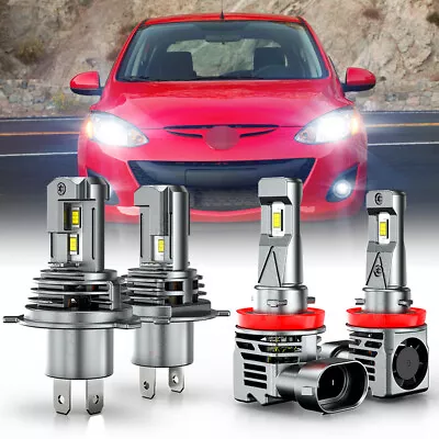 For Mazda 2 2011 2012 2013 2014 LED Headlight Hi/Lo Fog Light Bulbs Combo • $49.99