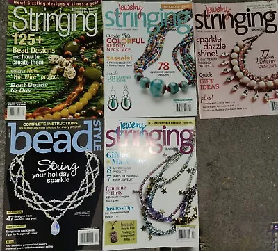 Lot Of 5 Bead Stringing Magazines. Years: 2007 2014 And 2015 • $12.99