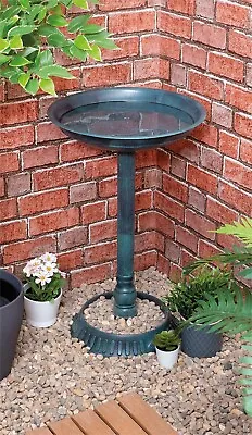 £22.99 • Buy Outdoor Garden Patio Pedestal Weather Resistant Ornament Bird Water Bowl Bath 