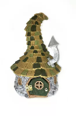 Wizards Shack Fairy House 7  Tall Gray Stone House With Colorful Shingled Roof • $49.99