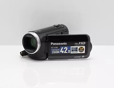 Panasonic Hc-v100 Camcorder Hd Digital High Definition Video Camera Sdxc Card • £99.99