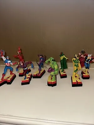 Marvel 2010 Avengers Letter Base ALL STATUES A V E N G E R S (Read Desc.) • $55