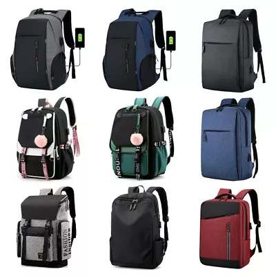 16  17  19  Men Women Backpack Bookbag School Travel Laptop Rucksack Zipper Bag • $14.33