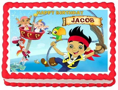 JAKE AND THE NEVERLAND PIRATE Party Edible Cake Topper Image • £13.02