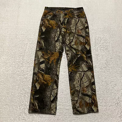 Wrangler Jeans Men 32x30 Brown Realtree Camo Fleece Lined Pro Gear Hunting • $34.95