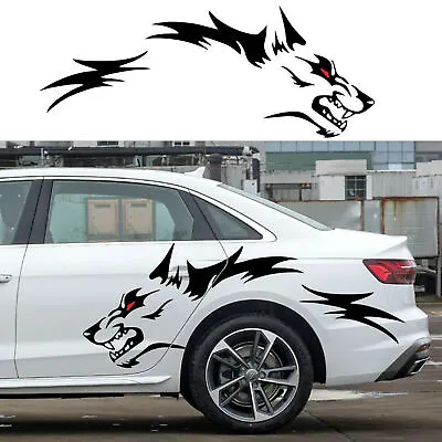 Rear Wheels Vinyl Sticker Racing DIY Car Body Graphics Running Wolf Decal Black • $16.99