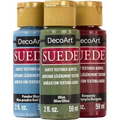 £2.69 • Buy DecoArt Suede Paint - Lightly Textured Acrylic Paint - 12 Colours