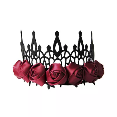 Black Lace Headband Gothic Floral Headpiece Costume Hairband • £9.15