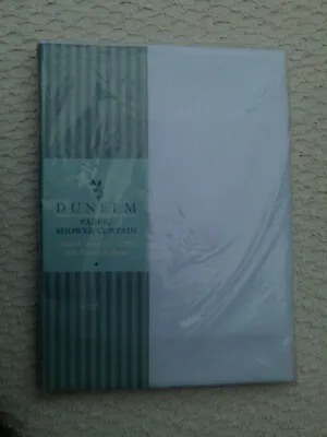 £11.99 • Buy Dunelm Mill White Fabric Shower Curtain, 180 X 180 Cm