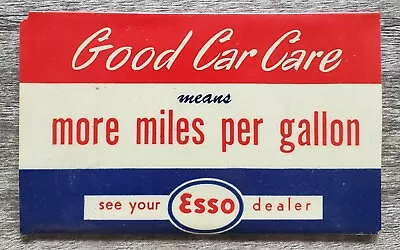 Vintage 1950s Esso Advertisement ID Card Protector See Your Esso Dealer Gas • $14.99