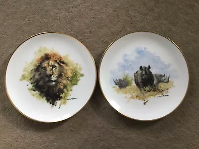 Wedgewood - Pair Of David Shepherd Wildlife Collection Plates • £10