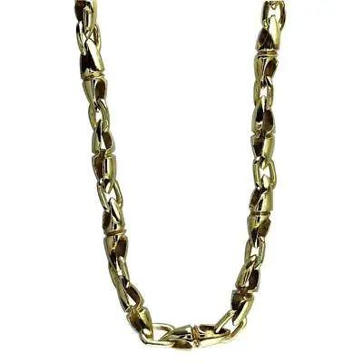 Mens Long Twisted Bullet Link Chain In Bronze • $1242