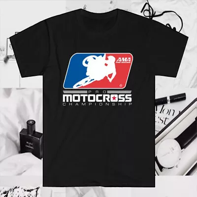 AMA Pro Racing Motocross Championship Men's Black T-Shirt Size S To 5XL • $20.24