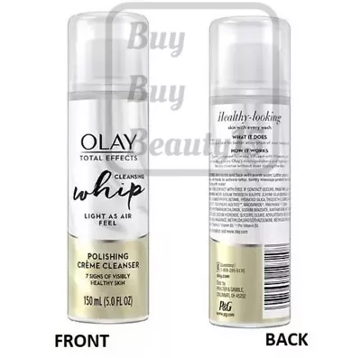 $11.40 • Buy Olay Total Effects Cleansing Whip Polishing Cream Cleanser, 150ml FULL SIZE NEW