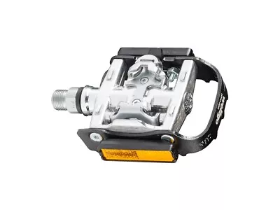 Wellgo WPD-95B Bike Pedals Fit Shimano SPD 1 Side Clipless /1 Side Platform 2in1 • $34.99