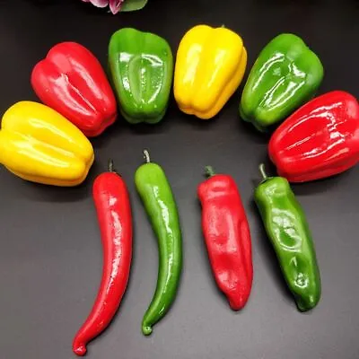 £9.50 • Buy Ornament Fake Bell Pepper Food Model Artificial Chilli Simulation Vegetables