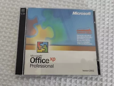 Microsoft Office XP Professional 2002 Academic Version W/ Product Key 2 CD Case • $9.99