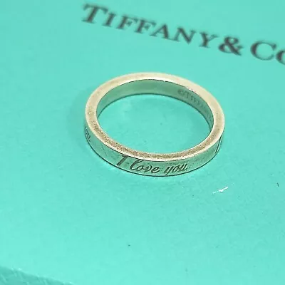 £139.99 • Buy Tiffany & Co Genuine New York I Love You Gift Idea Silver Ring Sz Uk J Us 5