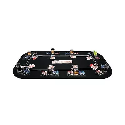 YUZPKRSI 3 In 1 Poker Table Top Texas Hold'em Poker Card Tabletop Layout Wit... • $165.08