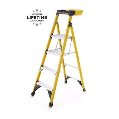 5.5 Ft. Fiberglass Dual Platform Ladder 300lbs Load Capacity Type IA Duty Rating • $159.77