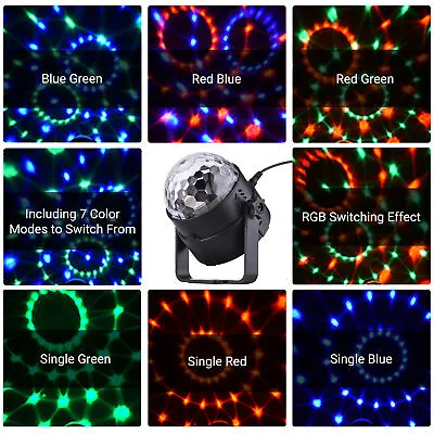 £18.05 • Buy Light Colorful Party Light Flash Stage Lamp Disco Ball  Stage X4D3