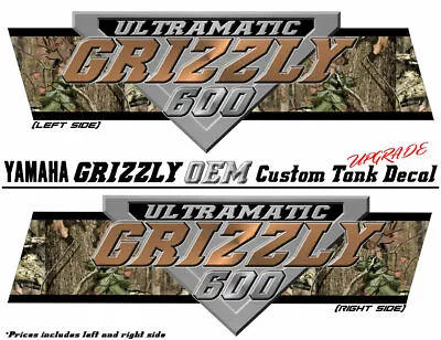 Yamaha Grizzly 600 4x4 Large OEM Tank Decal Kit For 1998 1999 2000 2001 Atv Quad • $49.99