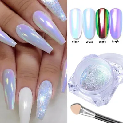 AURORA CHROME POWDER NAIL AB Unicorn MERMAID MIRROR Effect RAINBOW Opal. • $4.74